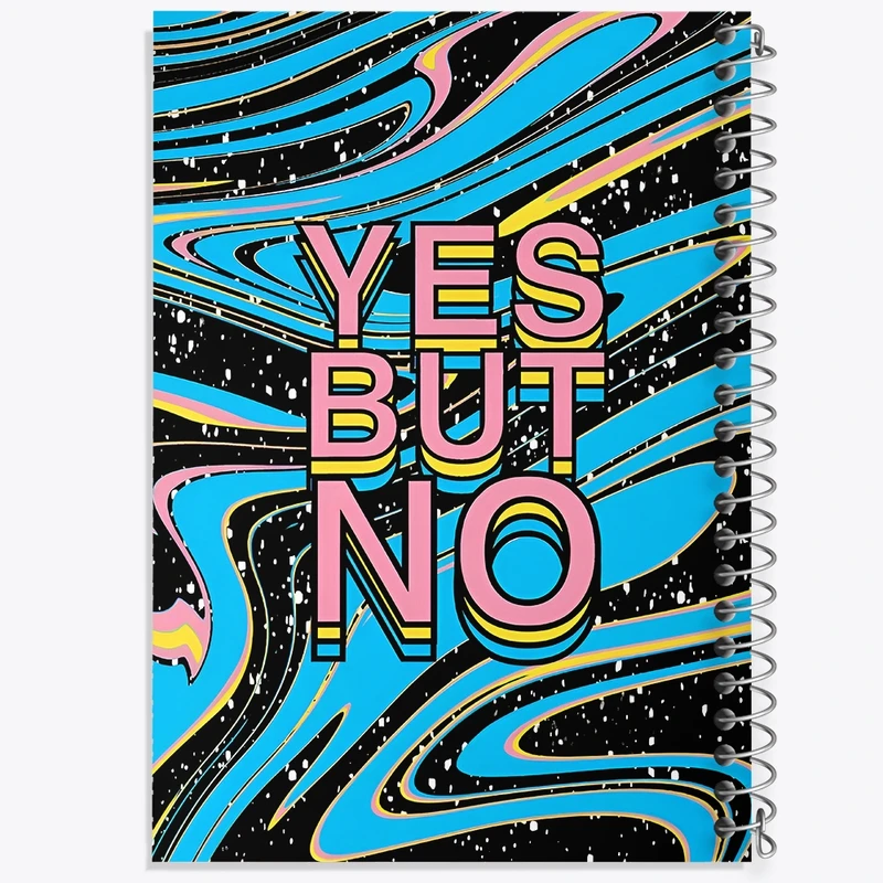 دفتر ژورنال نویسی 50 برگ خندالو مدل نقطه ای طرح Yes But No کد F4073