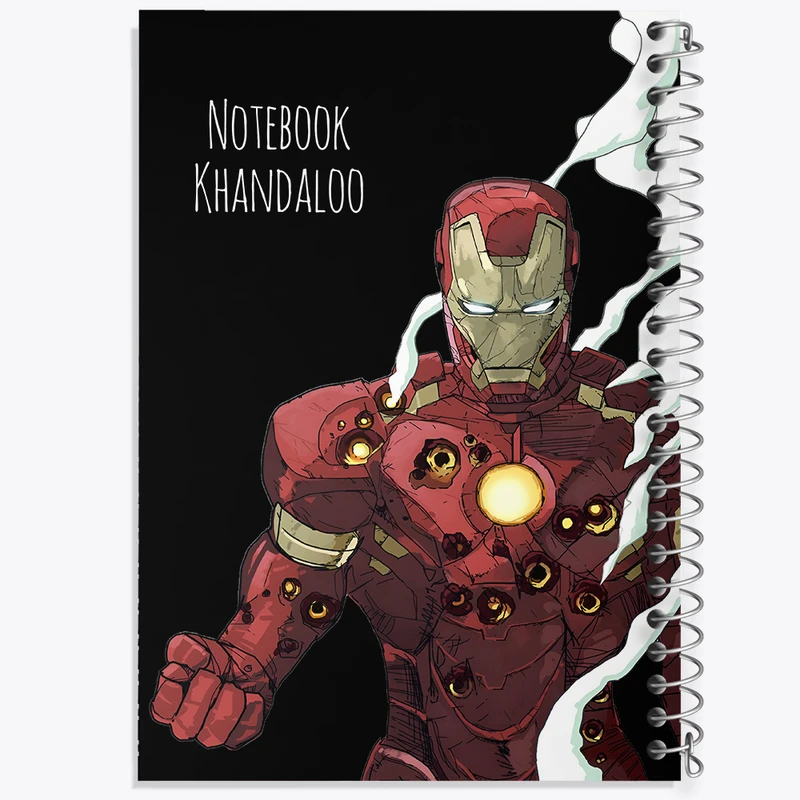 دفتر مشق 100 برگ خندالو طرح مرد آهنی مارول (Marvel) کد N7664