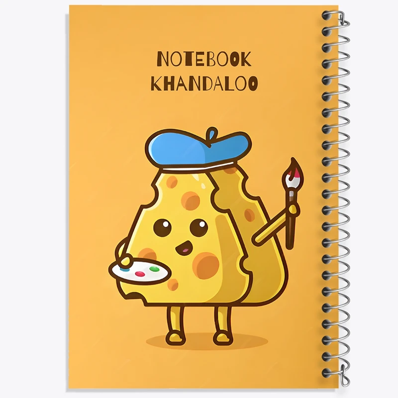 دفتر ژورنال نویسی 50 برگ خندالو مدل نقطه ای طرح پنیر نقاش کد N7168