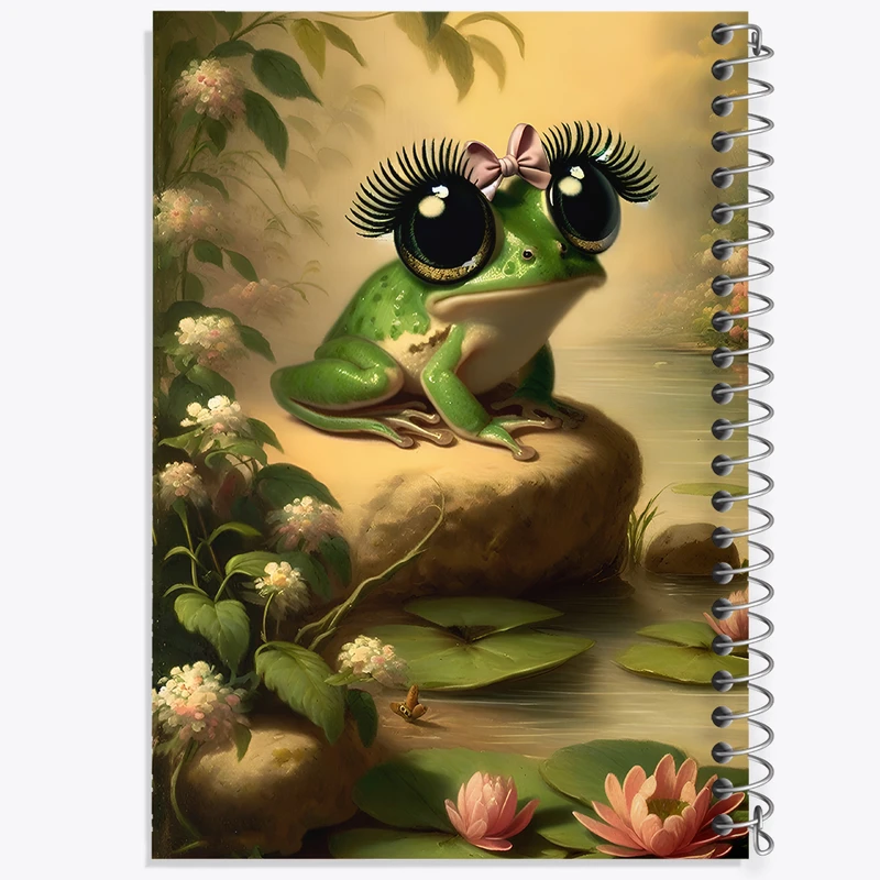 دفتر مشق 100 برگ خندالو طرح قورباغه کد F11620