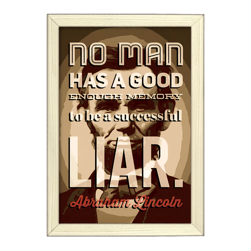 تابلو خندالو طرح آبراهام لینکلن (Abraham Lincoln) کد F14053