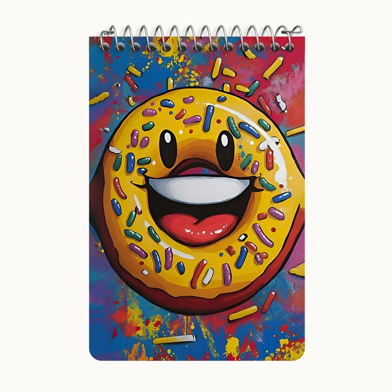 دفتر یادداشت 50 برگ خندالو طرح ایموجی خنده کد F9831