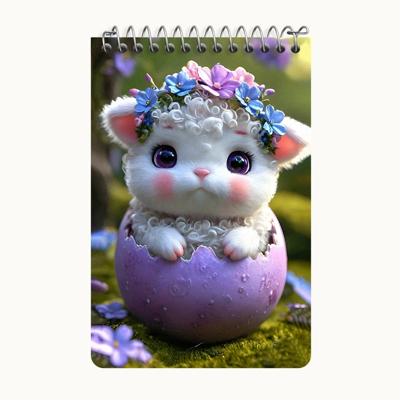 دفتر یادداشت 50 برگ خندالو طرح گوسفند کیوت کد F8136