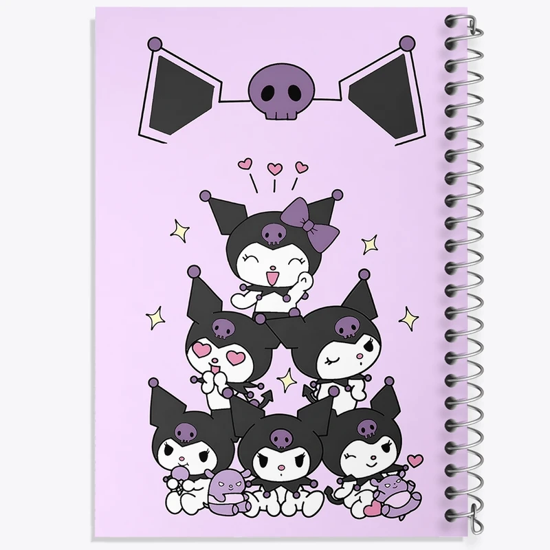 دفتر طراحی 50 برگ خندالو طرح کرومی (Kuromi) کد N4199