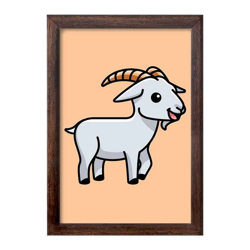 تابلو خندالو طرح حیوانات بامزه بز کد 28185