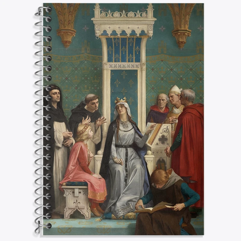 دفتر زبان 50 برگ خندالو مدل سه خط طرح نقاشی سنت لوئیس الکساندر کابانل کد F12172