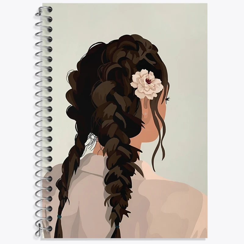 دفتر زبان 50 برگ خندالو مدل سه خط طرح دخترانه کد F3779