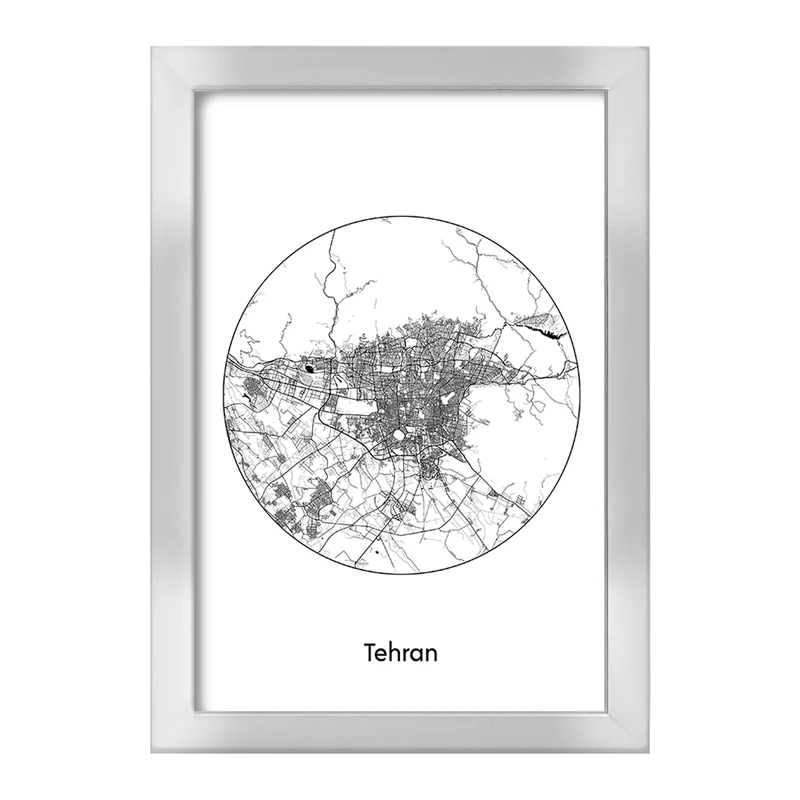 تابلو خندالو طرح نقشه شهر تهران کد F1709
