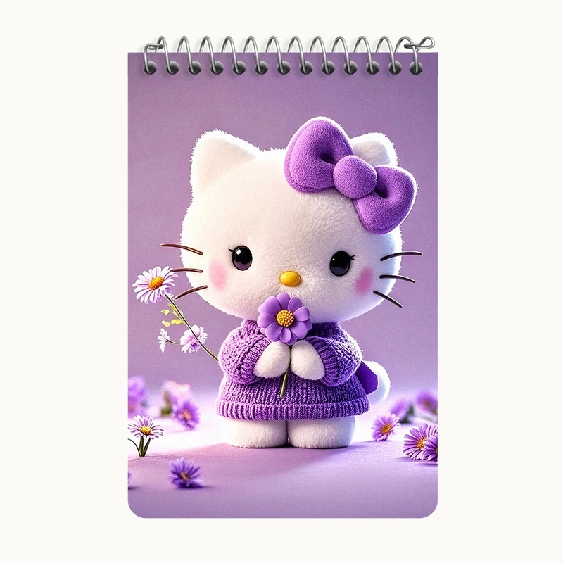 دفتر یادداشت 50 برگ خندالو طرح هلو کیتی کد F10311