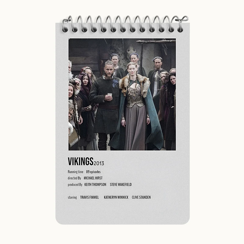 دفتر یادداشت 50 برگ خندالو طرح وایکینگ ها (Vikings) کد F13380