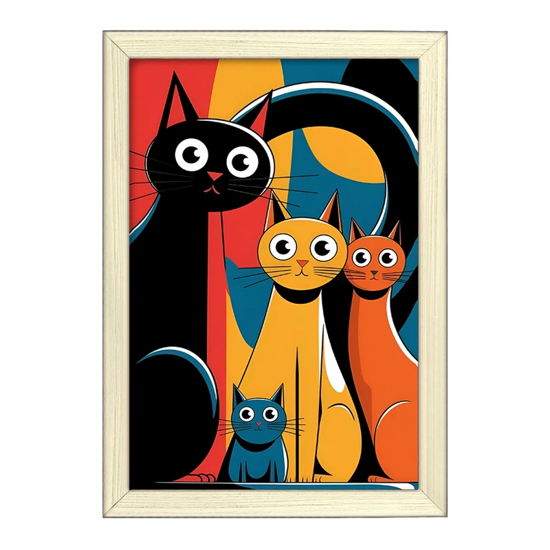 تابلو خندالو طرح گربه (Cat) کد F4235