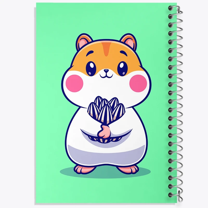 دفتر طراحی 50 برگ خندالو طرح حیوانات بامزه همستر کد 29680