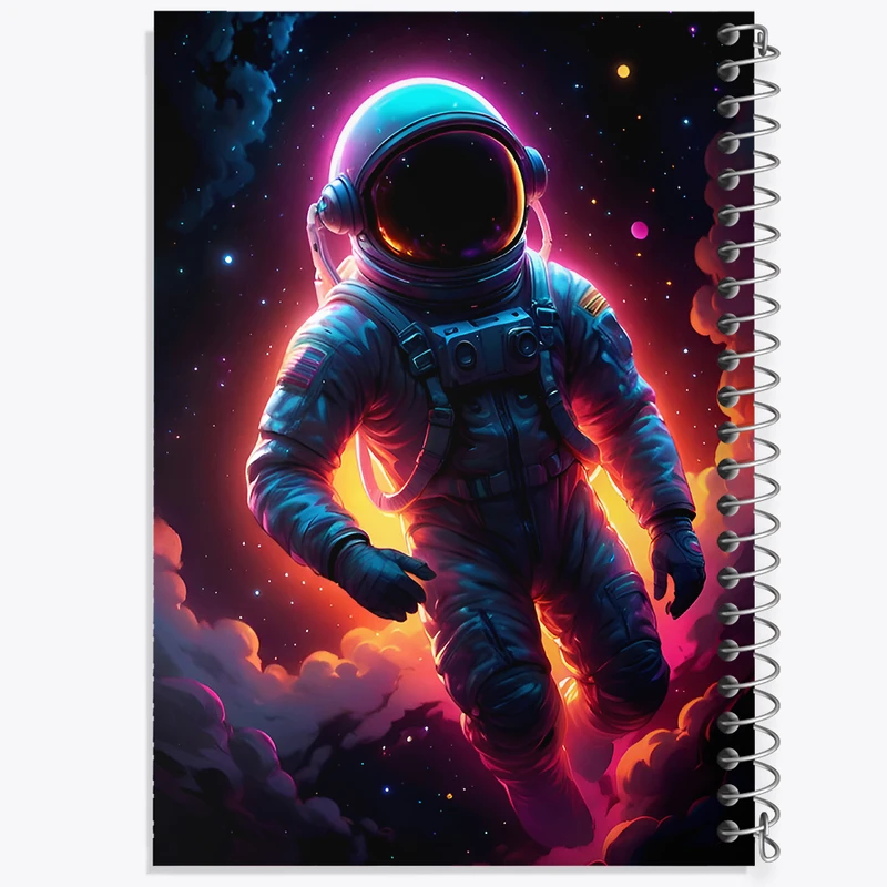 دفتر مشق 100 برگ خندالو طرح فضانورد کد F9479