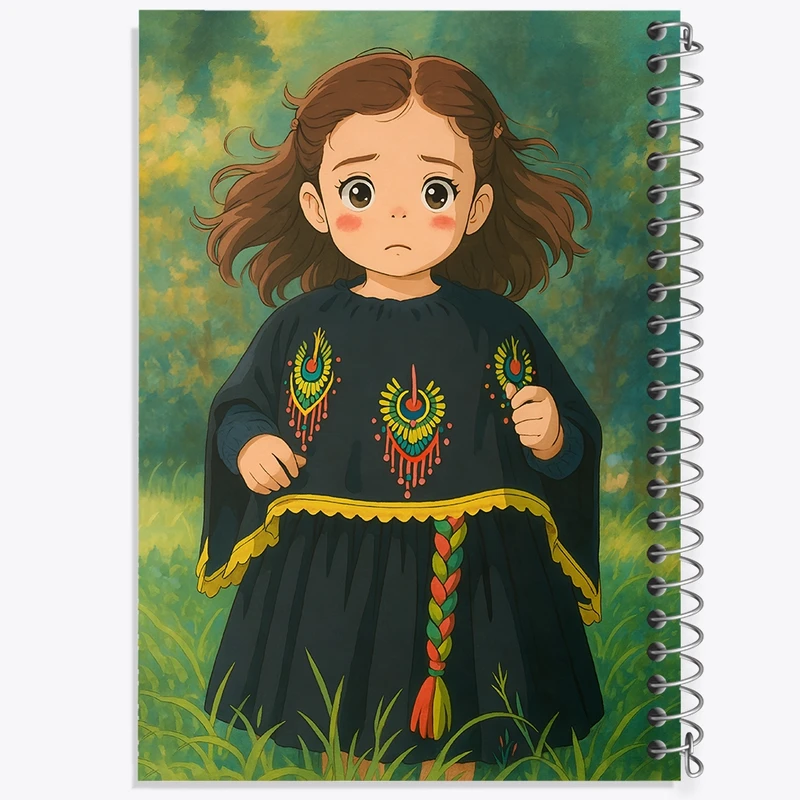 دفتر طراحی 50 برگ خندالو طرح دخترانه کودکانه کد N6976