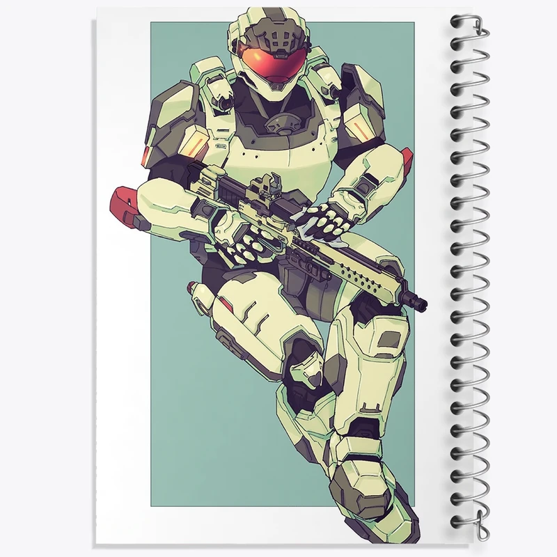 دفتر طراحی 50 برگ خندالو طرح بازی هیلو (Halo) کد 31509