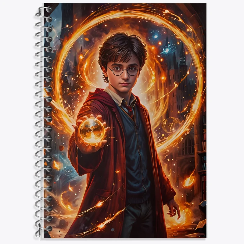 دفتر زبان 50 برگ خندالو مدل سه خط طرح هری پاتر (Harry Potter) کد F12039