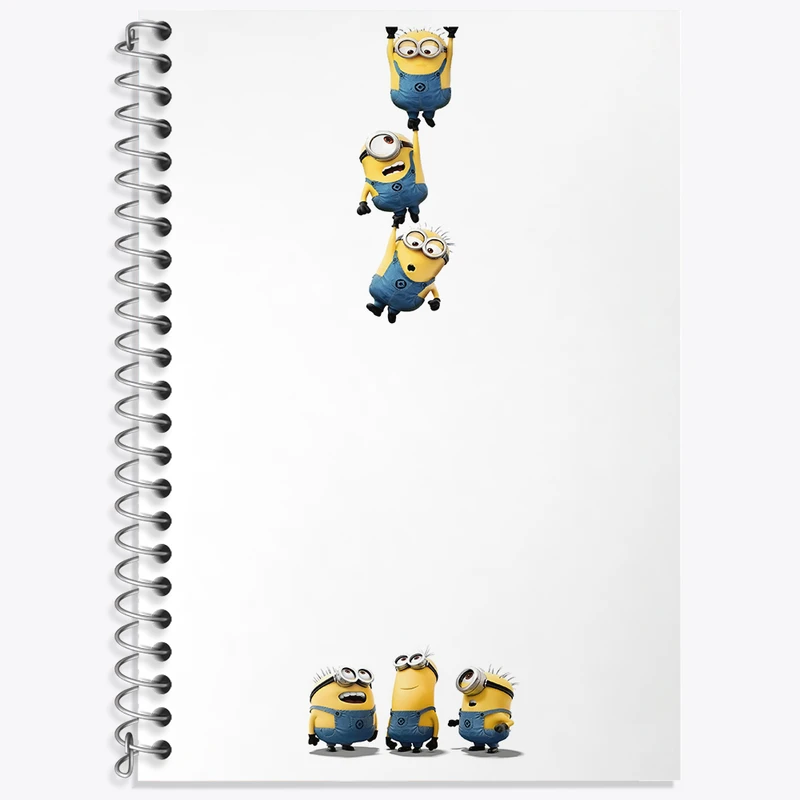 دفتر زبان دوخط 50 برگ خندالو طرح مینیون‌ها (Minions) کد F3384