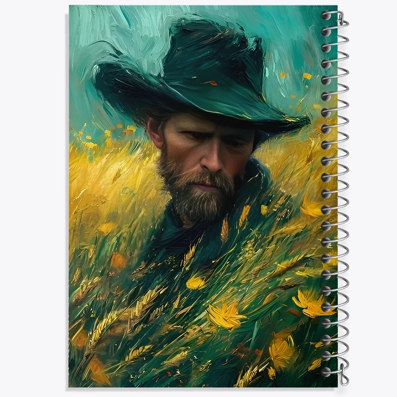 دفتر طراحی 50 برگ خندالو طرح مرد در گندم زار کد F12590