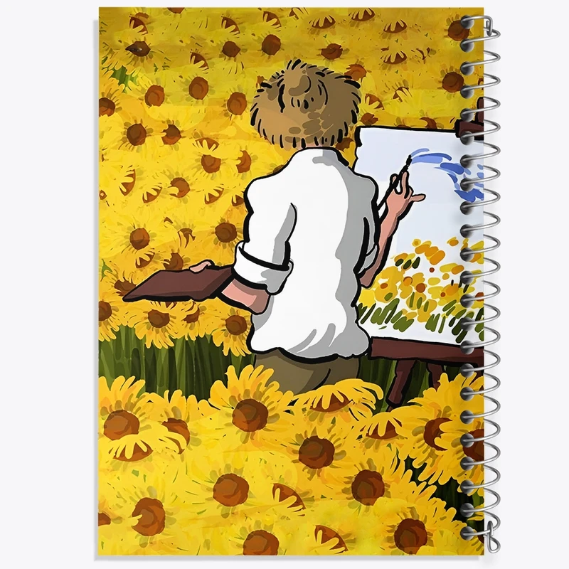 دفتر ژورنال نویسی 50 برگ خندالو مدل نقطه ای طرح ونسان ونگوگ کد F4979