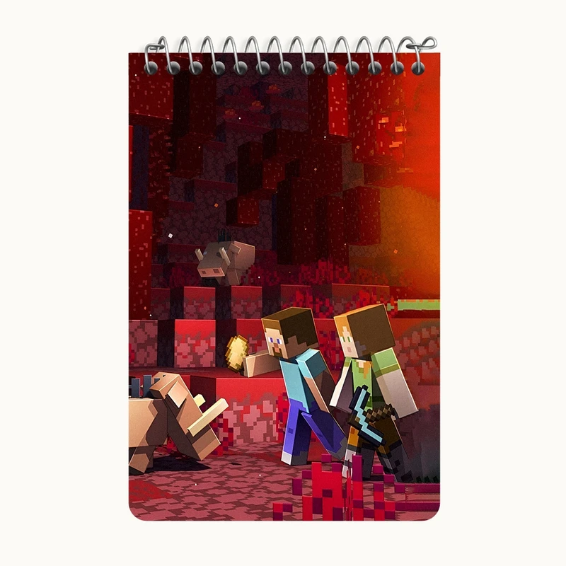 دفتر یادداشت 50 برگ خندالو طرح ماینکرافت (Minecraft) کد F3509