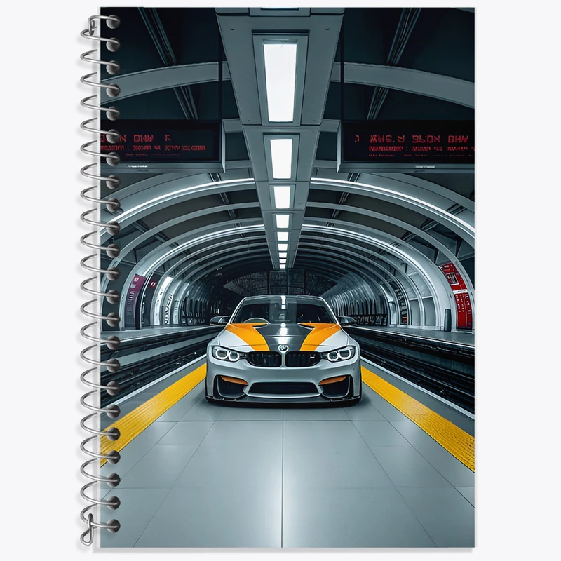 دفتر زبان 50 برگ خندالو مدل دو خط طرح ماشین اسپرت کد F10363