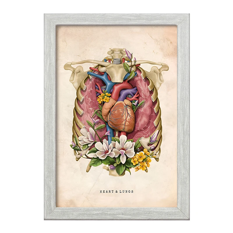 تابلو خندالو طرح قلب و ریه‌ ها (Heart And Lungs) کد F13966