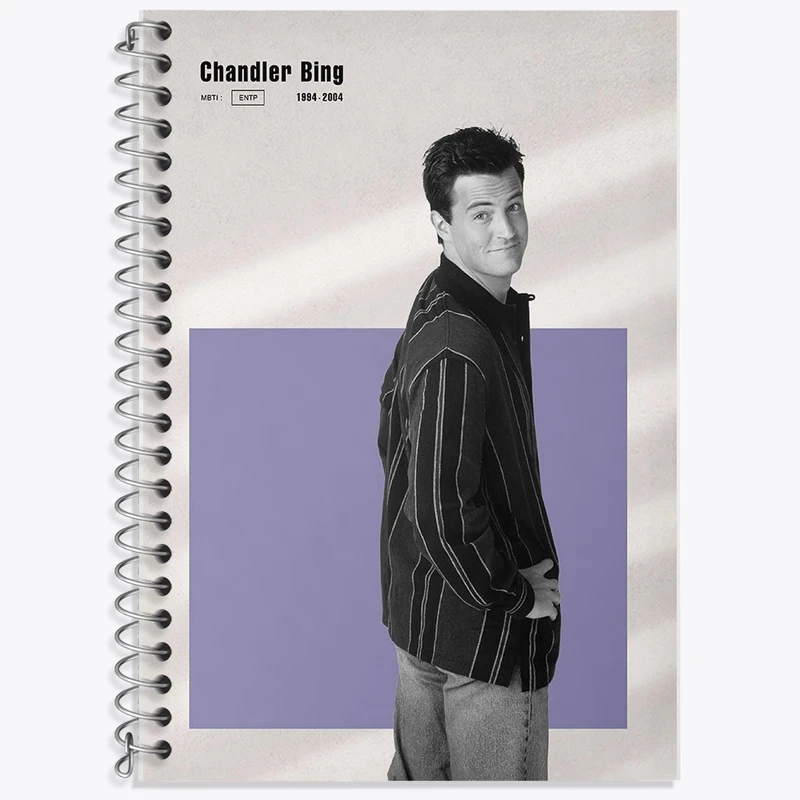 دفتر زبان 50 برگ خندالو مدل سه خط طرح متیو پری (Matthew Perryi) کد F11937