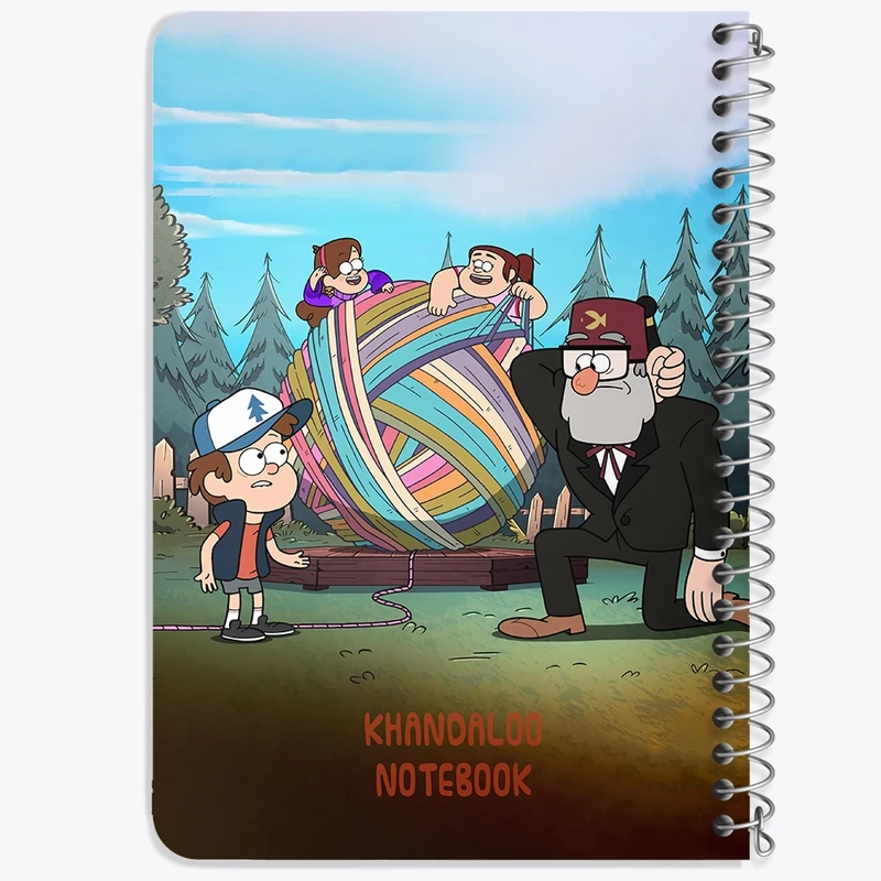 دفتر یادداشت 50 برگ خندالو طرح آبشار جاذبه (Gravity Falls) کد N9219