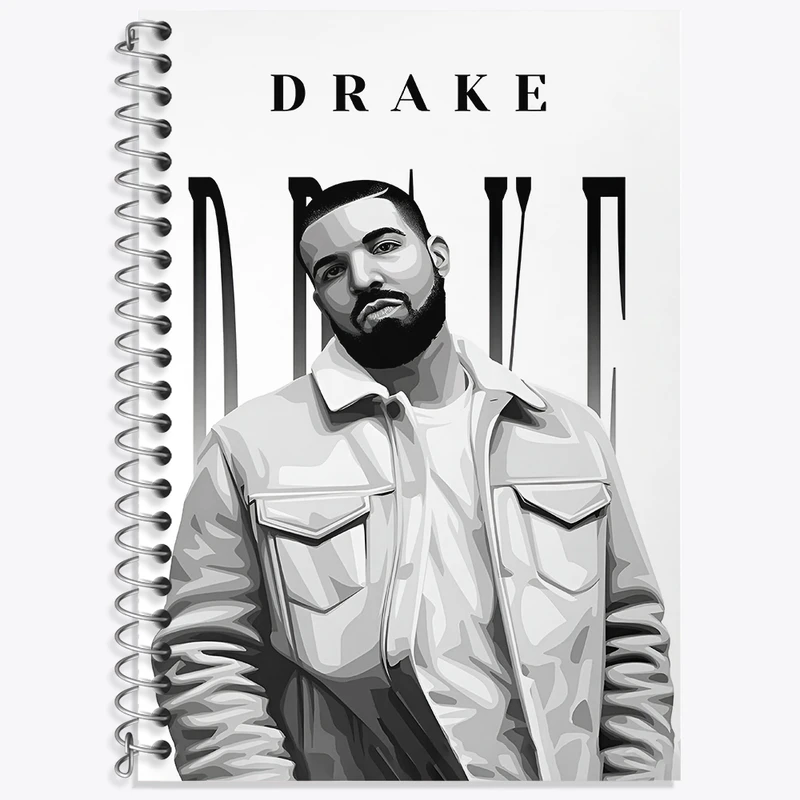 دفتر زبان 50 برگ خندالو مدل سه خط طرح توپاک (Tupac) کد F4641