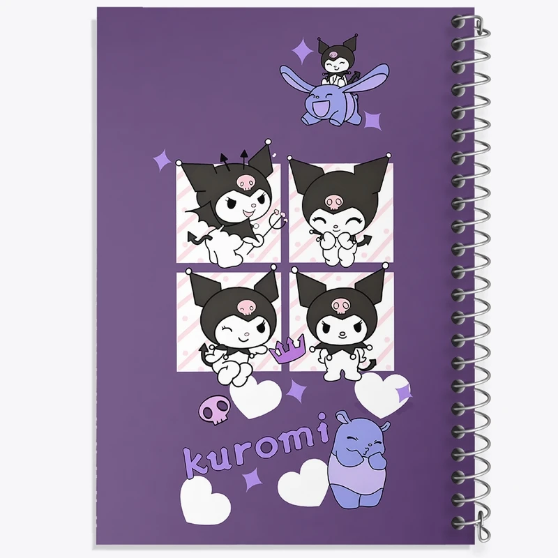 دفتر طراحی 50 برگ خندالو طرح کرومی (Kuromi) کد N4200