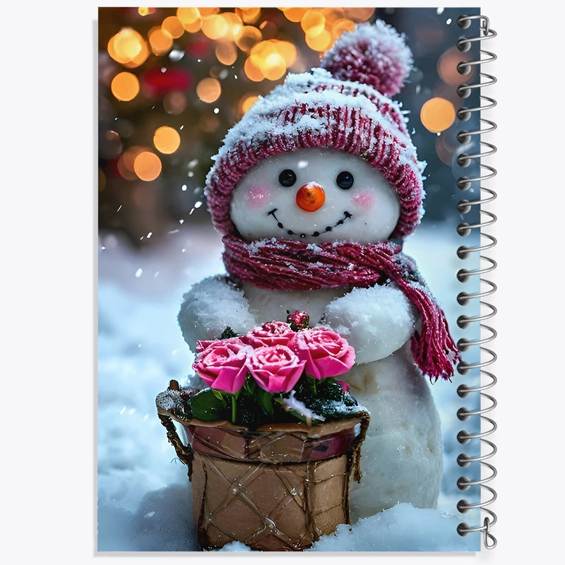 دفتر مشق 100 برگ خندالو طرح آدم برفی بامزه کد F9477