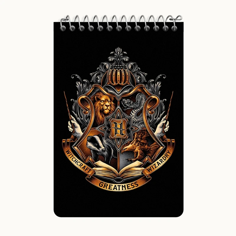 دفتر یادداشت 50 برگ خندالو طرح هری پاتر (Harry Potter) کد F5061