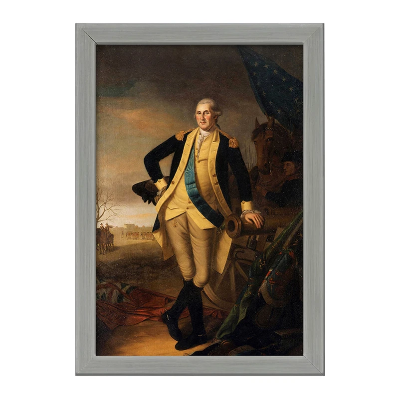 تابلو خندالو طرح نقاشی جورج واشنگتن اثر چارلز ویلسون پیل کد F12453