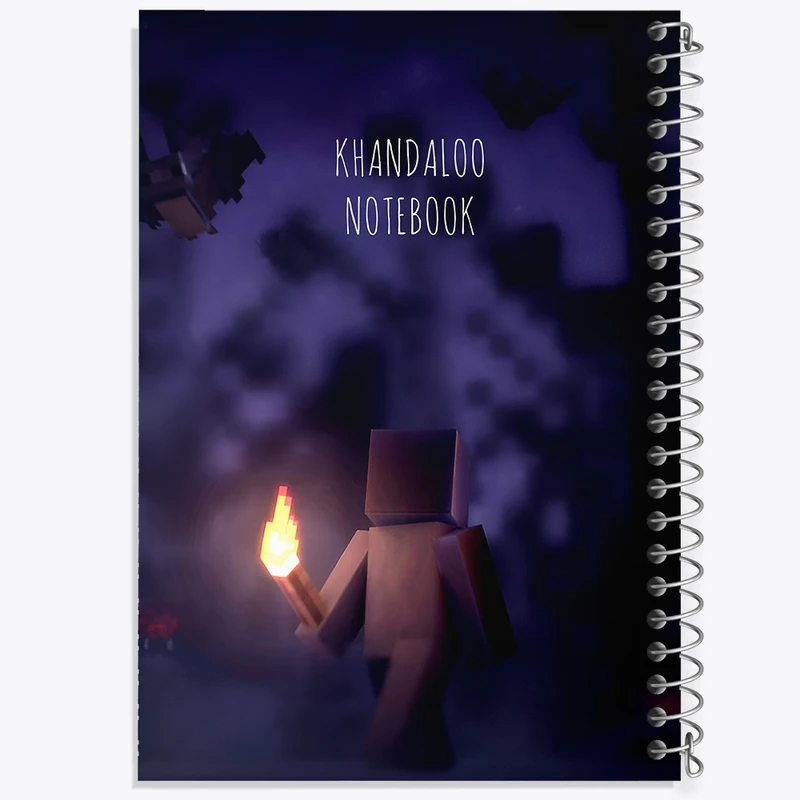 دفتر طراحی 50 برگ خندالو طرح بازی ماینکرافت (Minecraft) کد N8745