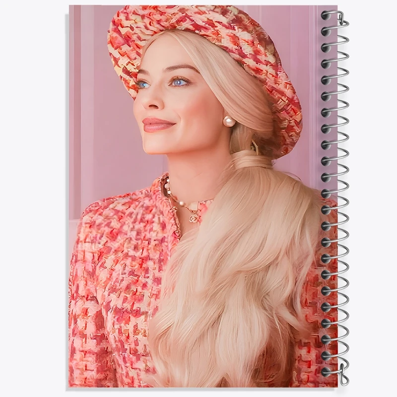 دفتر شطرنجی 50 برگ خندالو طرح مارگو رابی (Margot Robbie) کد F10210
