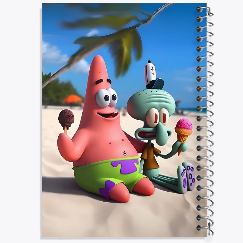 دفتر مشق 50 برگ خندالو طرح باب اسفنجی کد F11717