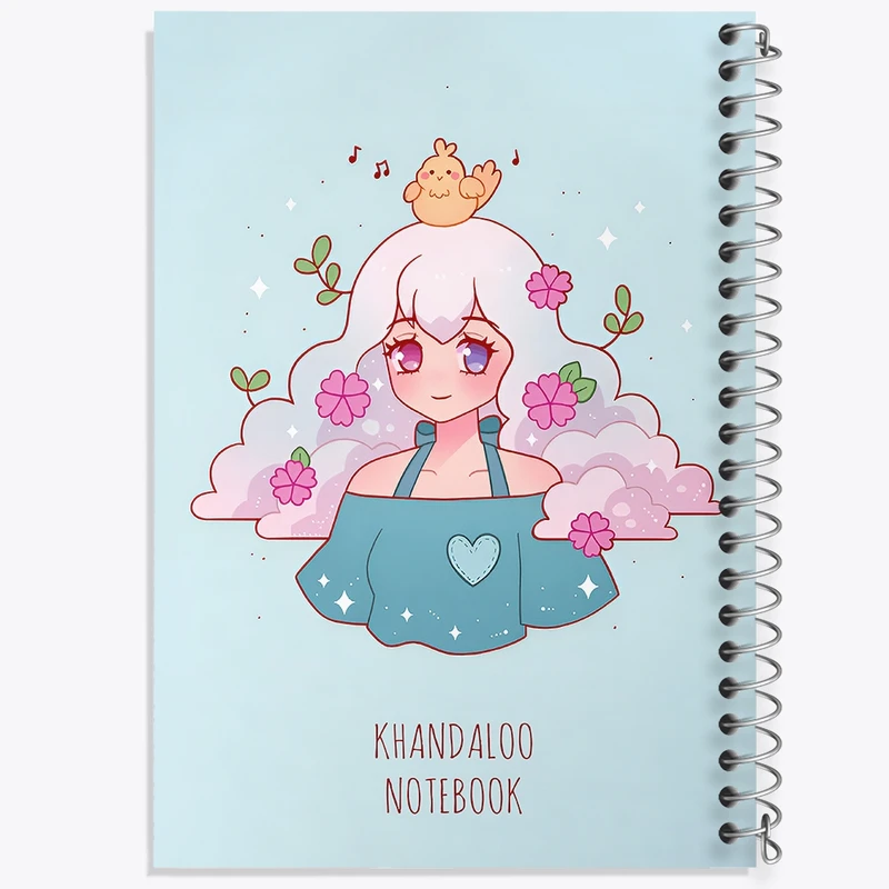 دفتر شطرنجی 50 برگ خندالو طرح دخترانه فانتزی کد N8925