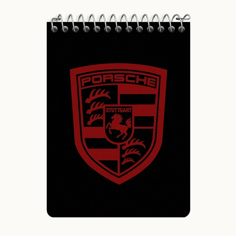 دفتر یادداشت 50 برگ خندالو طرح پورشه (Porsche) کد N7887