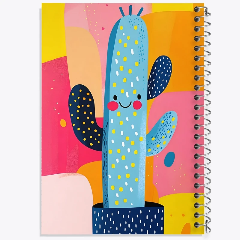 دفتر طراحی 50 برگ خندالو طرح کاکتوس کد F10642