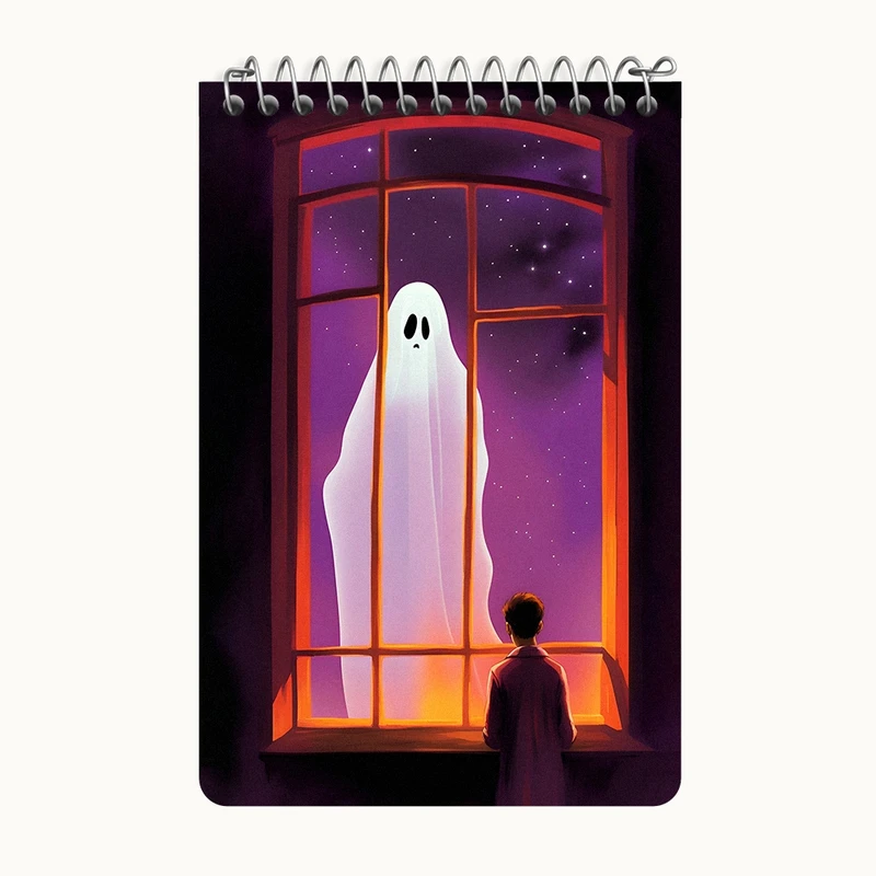 دفتر یادداشت 50 برگ خندالو طرح پسر و روح کد F8886