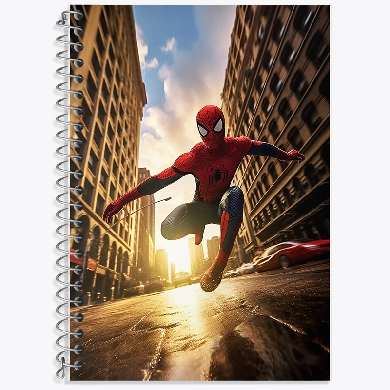 دفتر زبان 50 برگ خندالو مدل سه خط طرح مرد عنکبوتی کد F10745