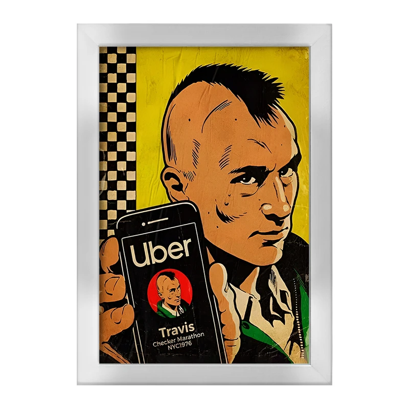 تابلو خندالو طرح راننده تاکسی (Uber) کد F13544