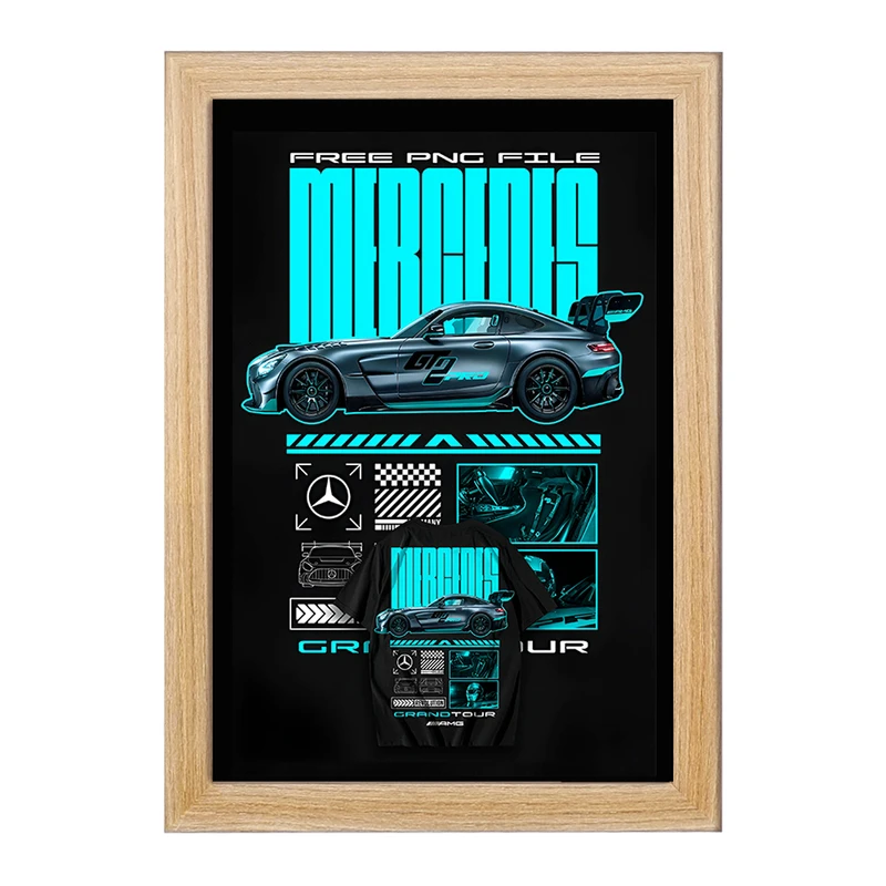 تابلو خندالو طرح مرسدس بنز (Mercedes Benz -AMG GT2) کد F13737