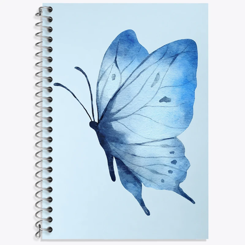 دفتر نت موسیقی 50 برگ خندالو طرح پروانه آبی کد F3687