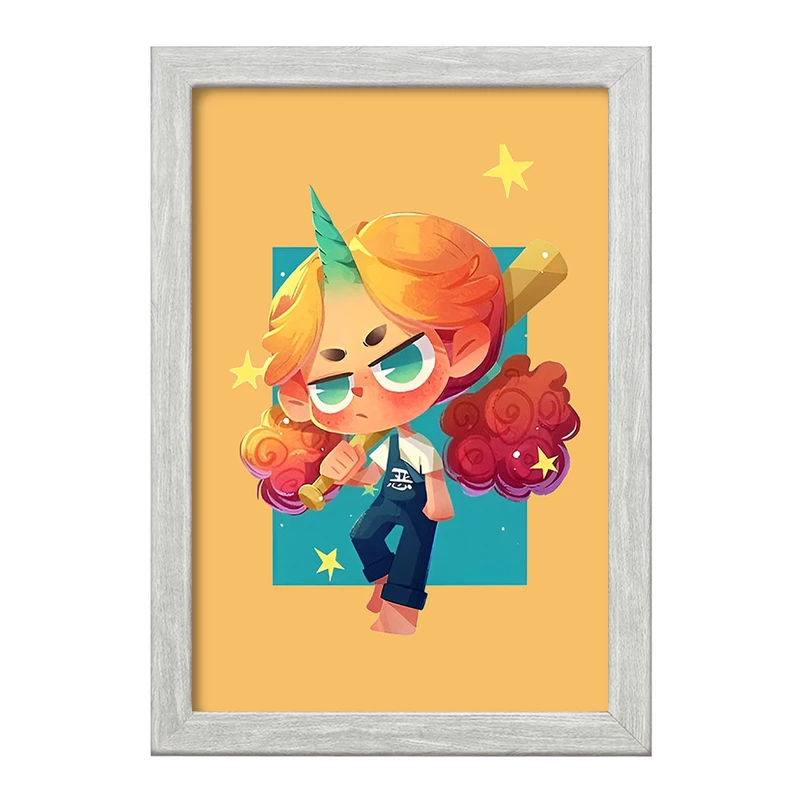 تابلو خندالو طرح دختر خشمگین کد F10952