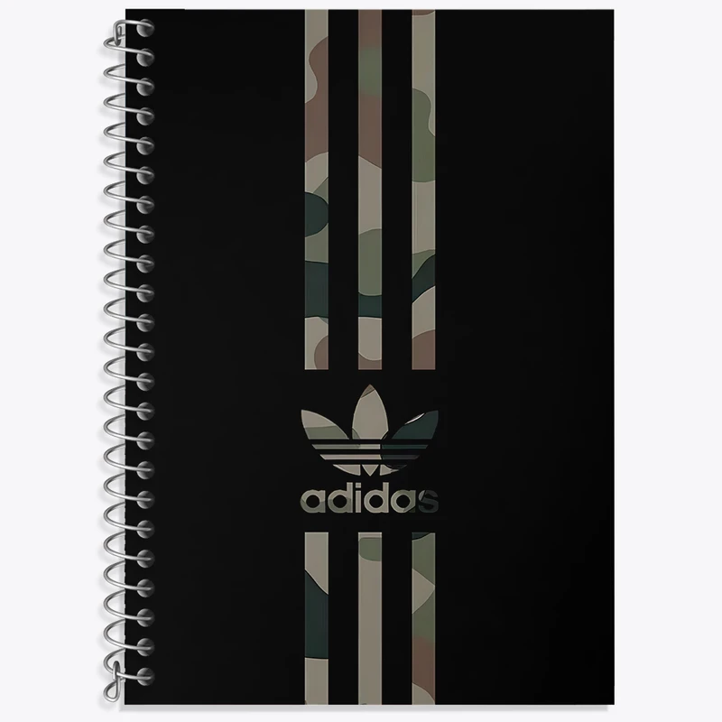 دفتر زبان 50 برگ خندالو مدل دو خط طرح آدیداس (Adidas) کد N7560