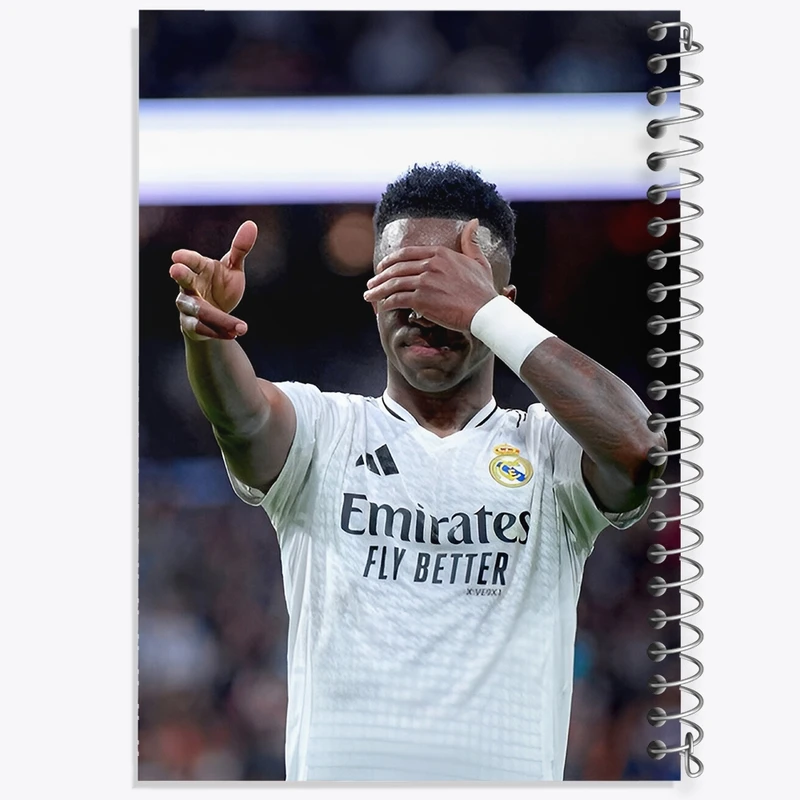 دفتر شطرنجی 50 برگ خندالو طرح وینیسیوس جونیور (Vinicius Junior) کد F14297