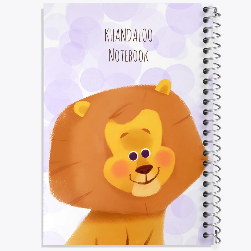 دفتر ژورنال نویسی 50 برگ خندالو مدل نقطه ای طرح شیر کیوت کد N8960