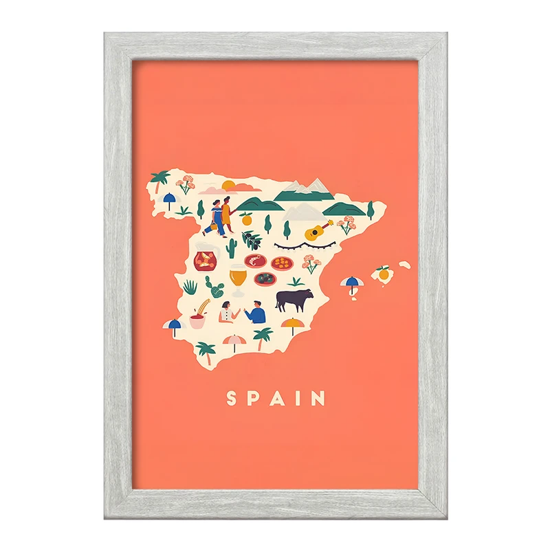 تابلو خندالو طرح اسپانیا (Spain) کد F14367