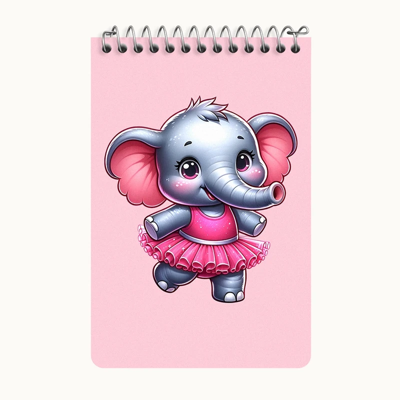 دفتر یادداشت 50 برگ خندالو طرح فیل کیوت کد F7710